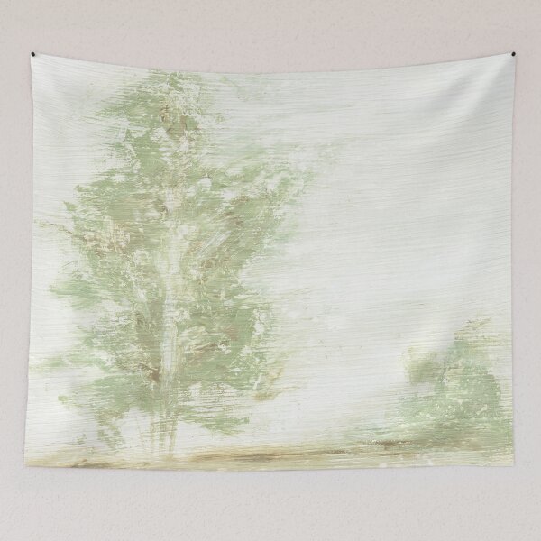 Item preview, Transformation - Muted Sage Green Trees Landscape Painting designed and sold by nlsdesignllc.