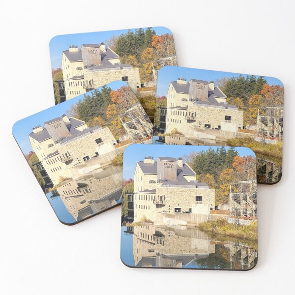 Item preview, Fall Reflection of Elora Mill Hotel & Spa in Grand River designed and sold by TreasleC.
