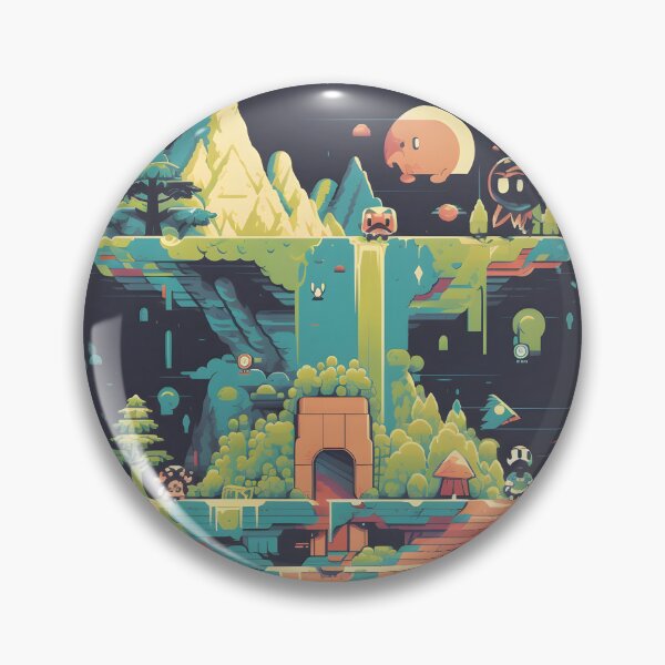 Item preview, Abstract Vertical Video Game Landscape Map Illustration designed and sold by retroman78.