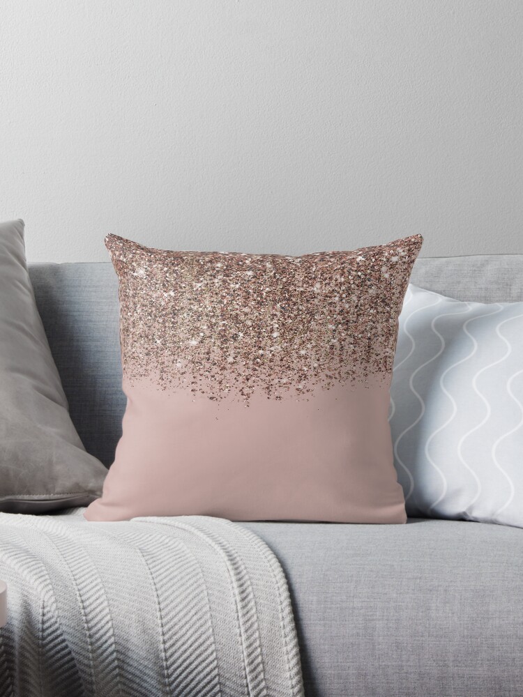 pink and rose gold cushions