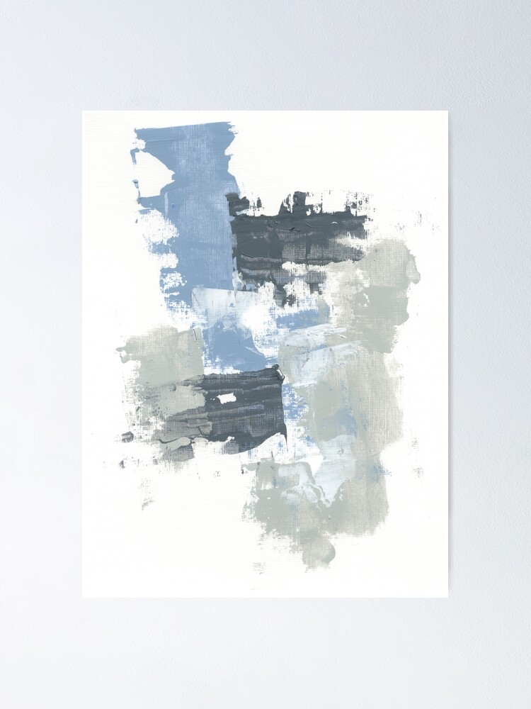 Surface No. 1 - Abstract Modern Minimalist Blue Gray Painting Poster for  Sale by nlsdesignllc