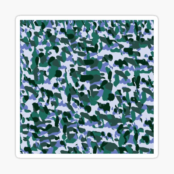 Sticker Blue Camouflage Texture Pattern-Mimetico Militare Blu 