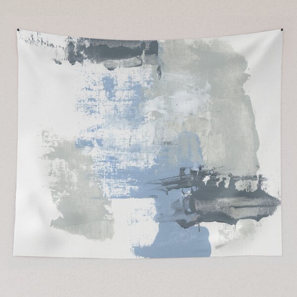 Item preview, Surface No. 2 - Abstract Modern Minimalist Blue Gray Painting designed and sold by nlsdesignllc.
