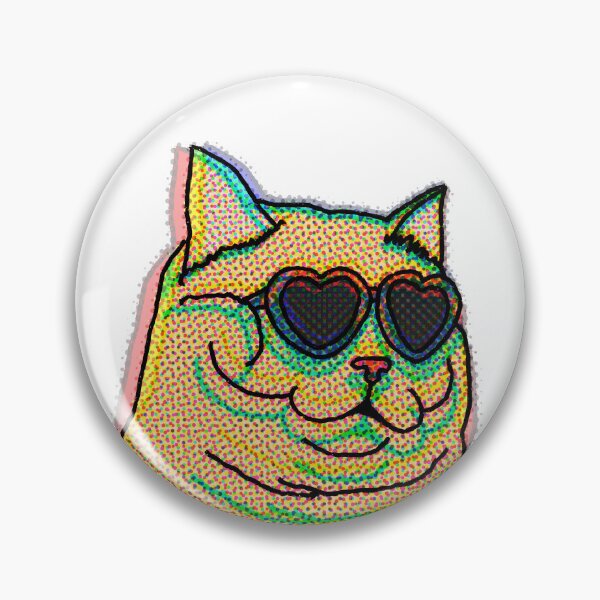 Item preview, psychedelic cat designed and sold by DelfisArt.
