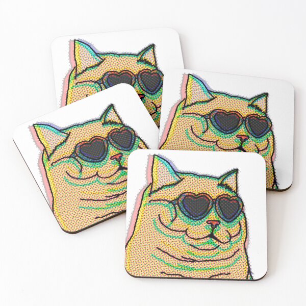Item preview, psychedelic cat designed and sold by DelfisArt.