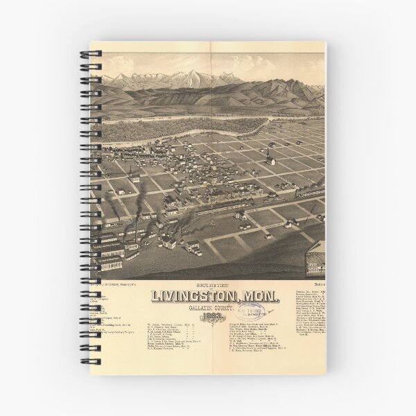 Item preview, Bird's Eye View of Livingston, Montana (1883) designed and sold by allhistory.