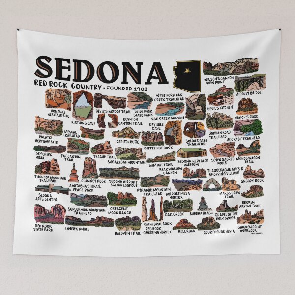 Item preview, Sedona Map Art designed and sold by fiberandgloss.