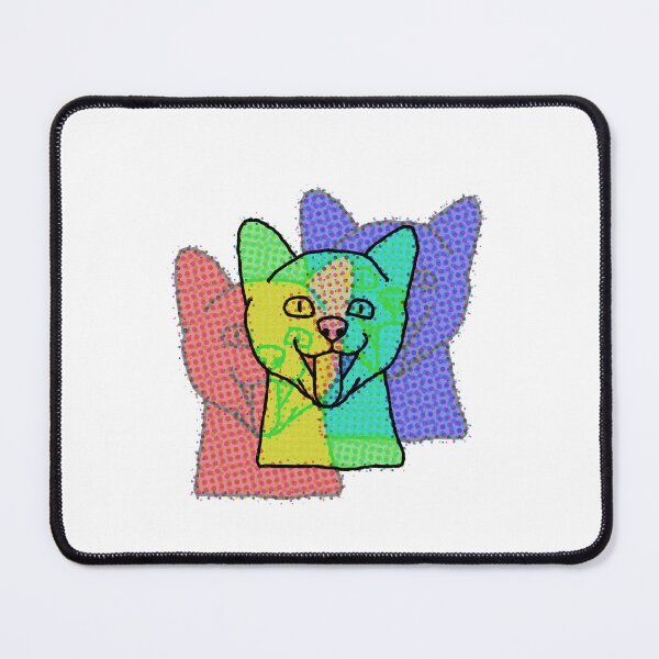 Item preview, psychedelic cat designed and sold by DelfisArt.