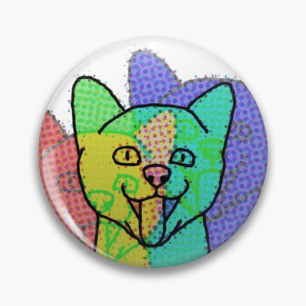 Item preview, psychedelic cat designed and sold by DelfisArt.