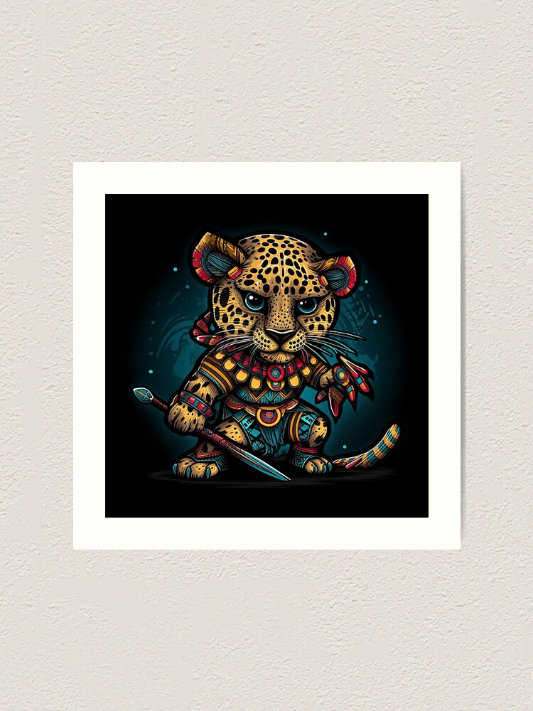 Premium Photo | Mayan Warrior Portrait With Jaguar Helmet and Obsidian  Sword Tshirt Tattoo Print Art Design Ink