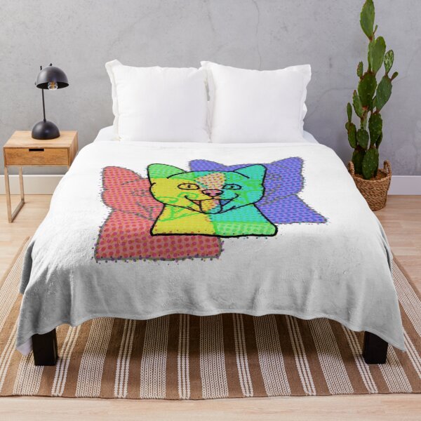 Item preview, psychedelic cat designed and sold by DelfisArt.