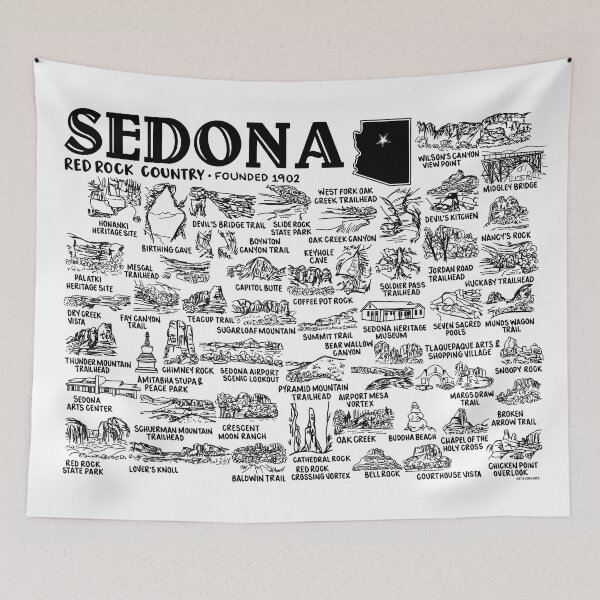 Item preview, Sedona Map Art designed and sold by fiberandgloss.