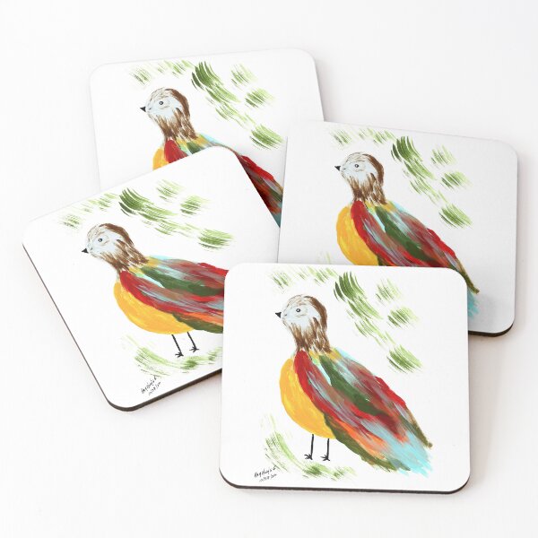 Item preview, ABSTRACT BIRD WITH MULTICOLOR WINGS designed and sold by Art-by-Ahyoka.