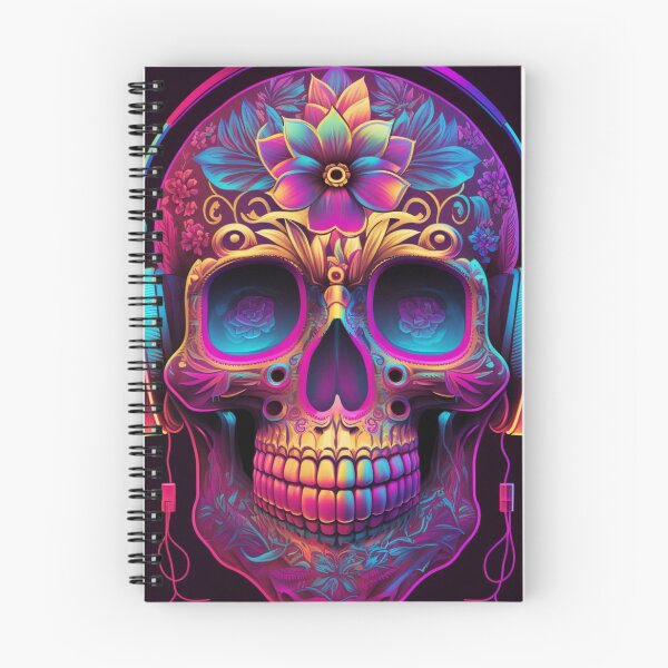 Item preview, Calavera de azúcar con ondas sintéticas y retroondas designed and sold by RESToRAPTOR.