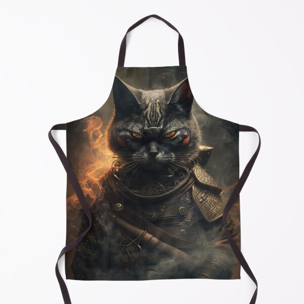 Item preview, Samurai cat warrior wearing battle armor designed and sold by RK - Shop.