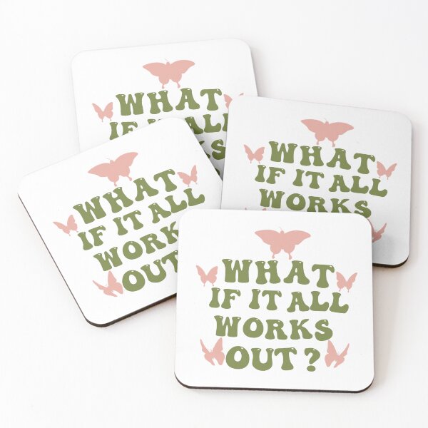 Item preview, what if it all works out, That's Fine with pink butterflies designed and sold by Ndli.