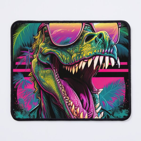 Item preview, Happy vaporwave vintage dinosaur with sunglasses designed and sold by RK - Shop.