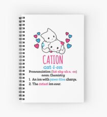 Chemie Pawsitive Cute Wissenschaft Katze Kation Element Geschenk Spiralblock