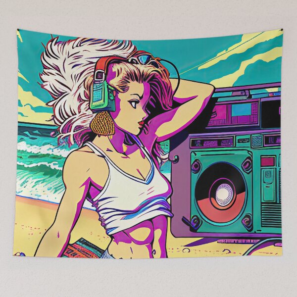 Item preview, Beach 80s Party - Splash & Beats designed and sold by RETRO1985.
