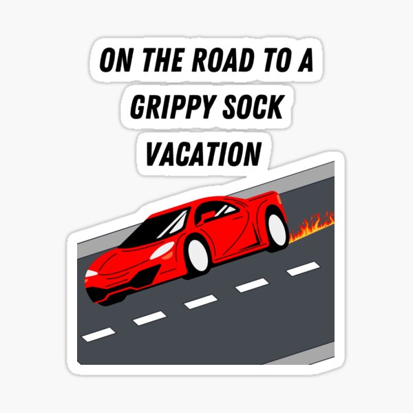 Grippy Sock Vacation Sticker 