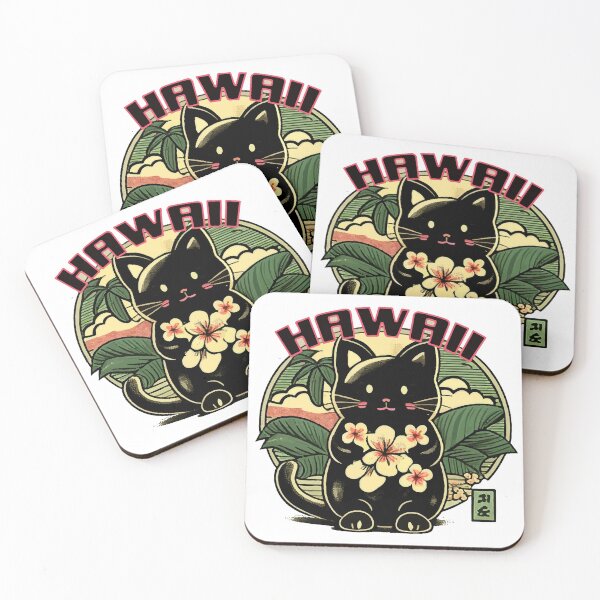 Item preview, Hawaiian Black Cat  designed and sold by Kona Cat Creationz.