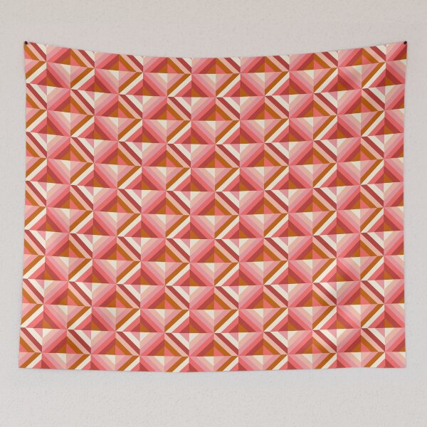 Item preview, Shades of Orange and Pink Patchwork Quilt Pattern designed and sold by Gsallicat.