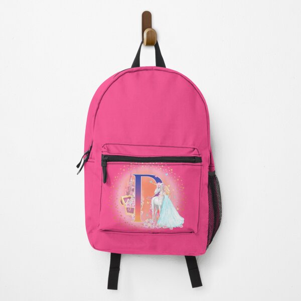 Item preview, Unicorn and Princess with Castle, Letter P Monogram designed and sold by sweetbelle.