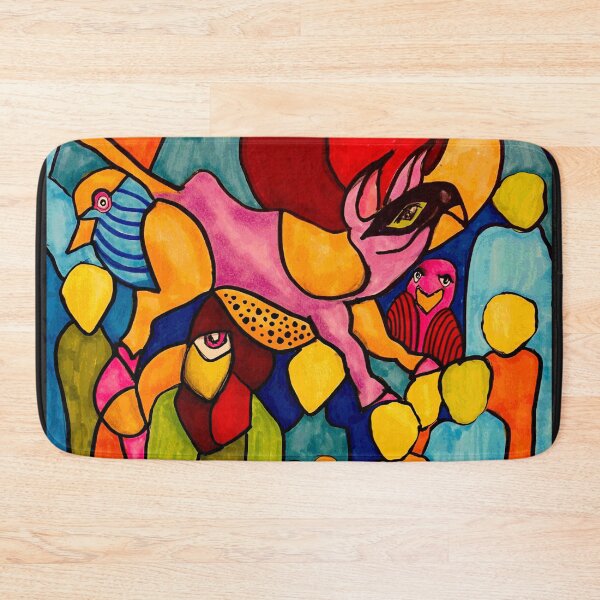 Dinosaur Cow Bath Mat