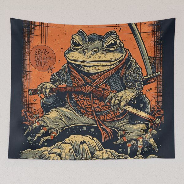 Item preview, Ninja Toad Woodcut Style designed and sold by DreamPuzzles.