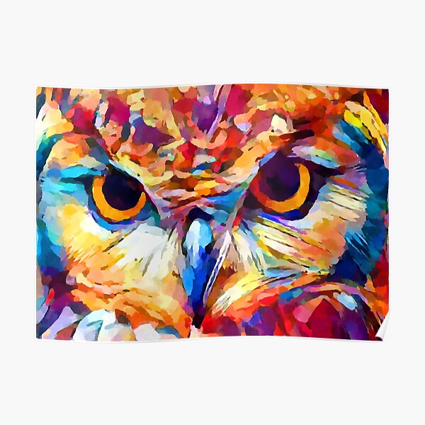 Owl Watercolor 2 Poster