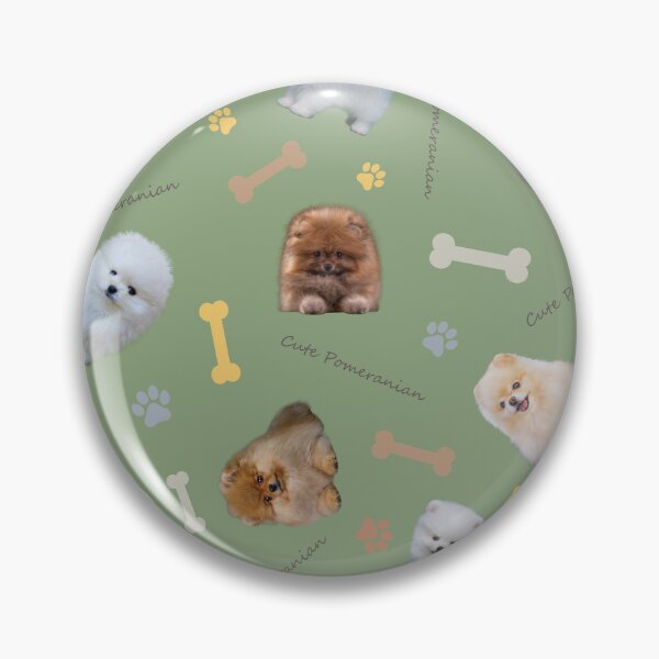 Item preview, Pomeranian Seamless Dark Sea Green designed and sold by CritterSticker.