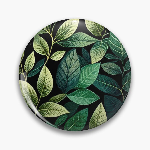 Item preview, Green Leaves Floral Pattern Design with Intricate Details designed and sold by Aurora Hues.