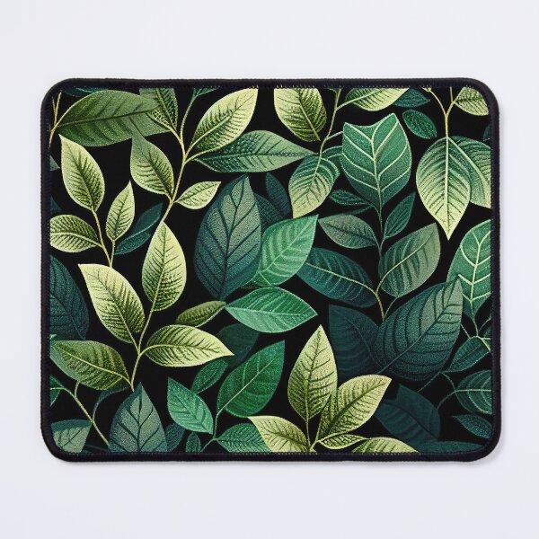 Item preview, Green Leaves Floral Pattern Design with Intricate Details designed and sold by Aurora Hues.