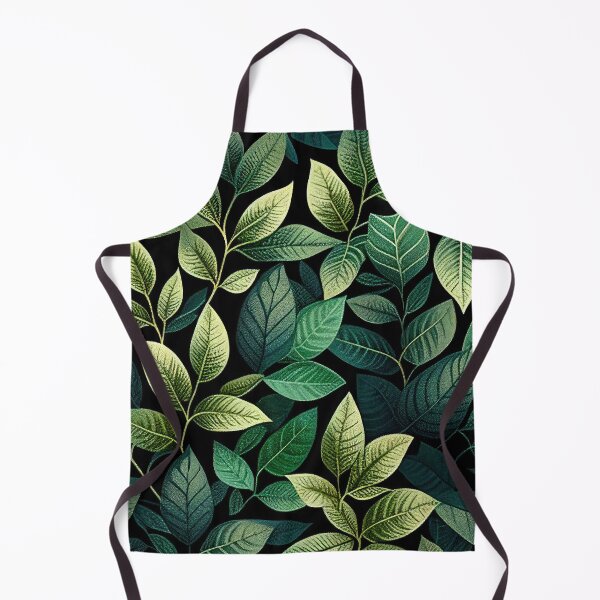 Item preview, Green Leaves Floral Pattern Design with Intricate Details designed and sold by Aurora Hues.