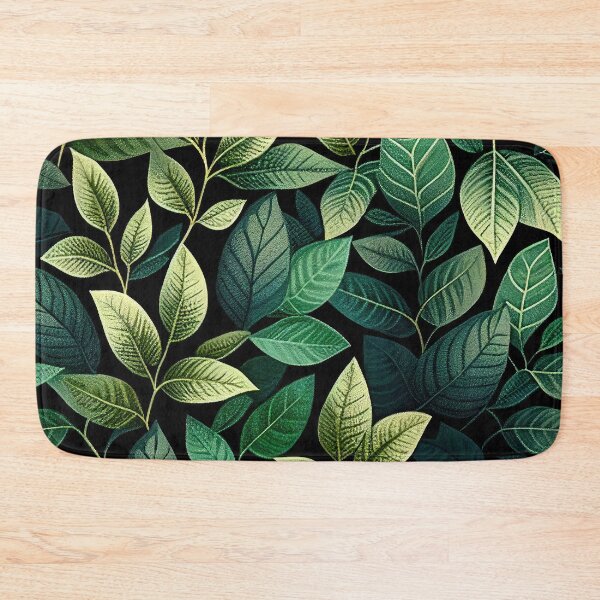 Item preview, Green Leaves Floral Pattern Design with Intricate Details designed and sold by Aurora Hues.