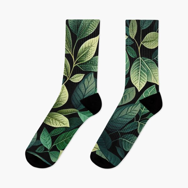 Item preview, Green Leaves Floral Pattern Design with Intricate Details designed and sold by Aurora Hues.