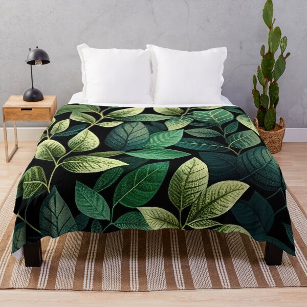 Item preview, Green Leaves Floral Pattern Design with Intricate Details designed and sold by Aurora Hues.