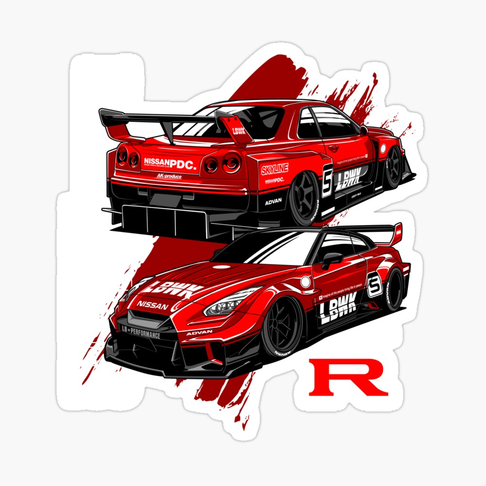 Nissan Silhouette GT-R Liberty Walk Skyline Racing Car Baby One-Piece