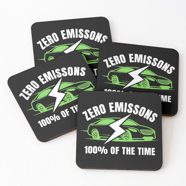 Item preview, Zero Emissions 100% Of The Time EV Car Funny Electric Car designed and sold by Cryptohaven.