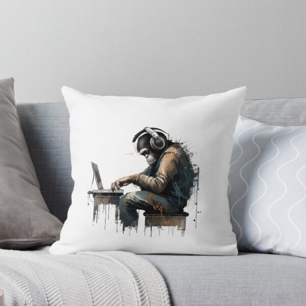 Item preview, Banksy DJ Monkey Thinker with Headphones designed and sold by MCreativeStore.