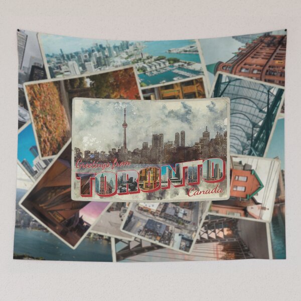 Item preview, Greetings from Toronto in Canada Vintage style retro souvenir designed and sold by DeveloperProp0.
