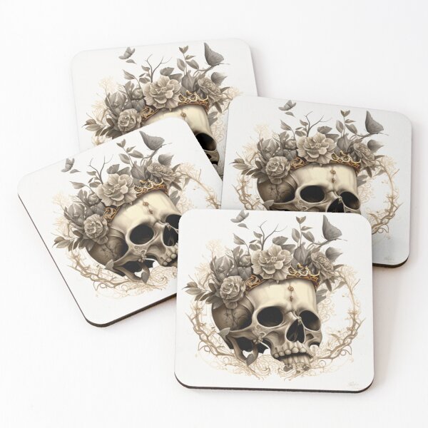 Item preview, Flowery skull designed and sold by Nickyvb.