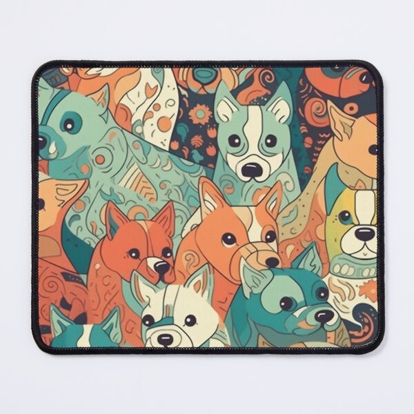 Item preview, Abstract Dogs Pattern designed and sold by MoodMedley.