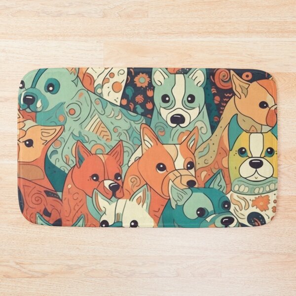 Item preview, Abstract Dogs Pattern designed and sold by MoodMedley.