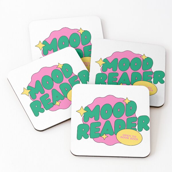 Item preview, mood reader | open to book recs pink and green  designed and sold by catdiasart.