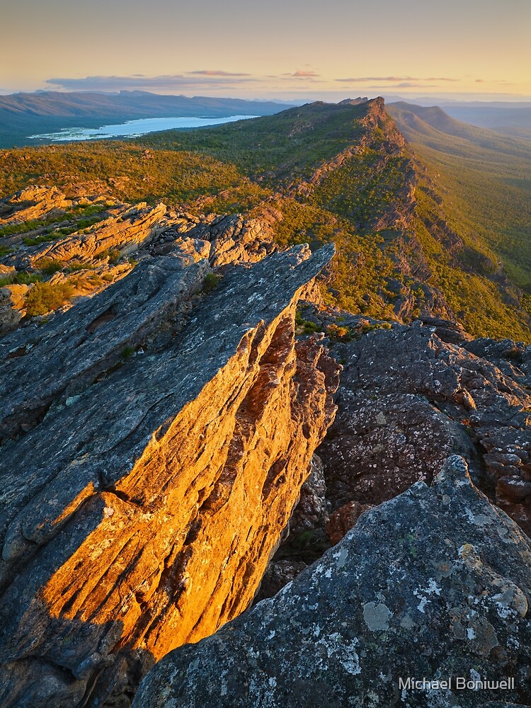 Thumbnail 3 of 3, Art Print, Mt Difficult South Summit, Grampians, Victoria, Australia designed and sold by Michael Boniwell.