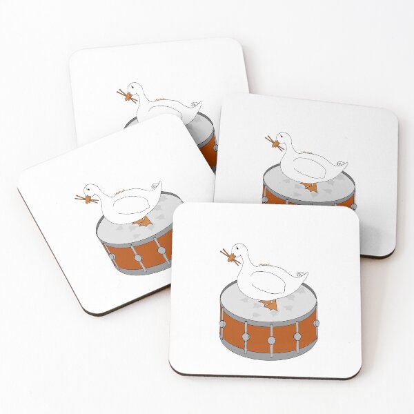 Item preview, Drummer duck (quack attack) designed and sold by Calyptemily.