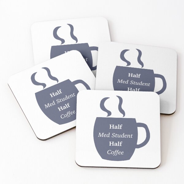 Item preview, Half Med Student Half Coffee designed and sold by peachesandfizz.