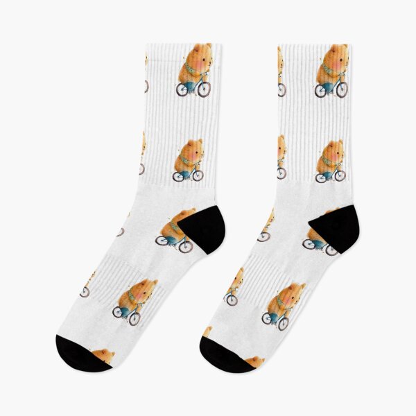 Item preview, Adorable knitted kawaii baby quokka on a bike, art for children designed and sold by MCreativeStore.