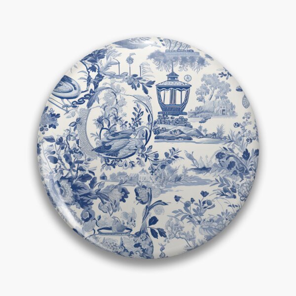 Item preview, Toile De Jouy Traditional Blue and White Pattern Seamless designed and sold by LividPhoto.